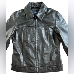 Gap Vintage Women’s Black Genuine Leather Jacket Size XS